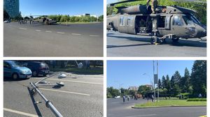 Elicopterul care a aterizat în Piața Charles de Gaulle
