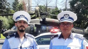 Elicopter în Piața Charles de Gaulle din Capitală 