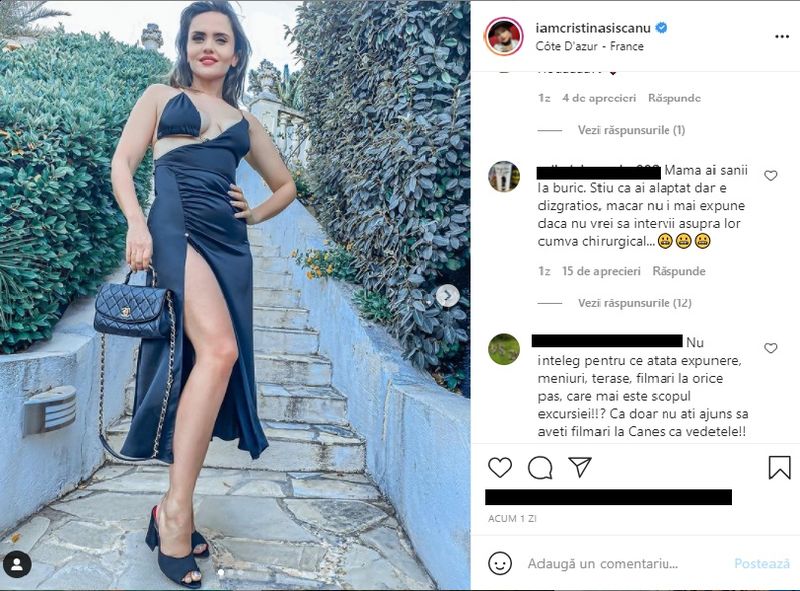 Cristina Șișcanu, criticată de fani Cristina Șișcanu, taxată de fani
