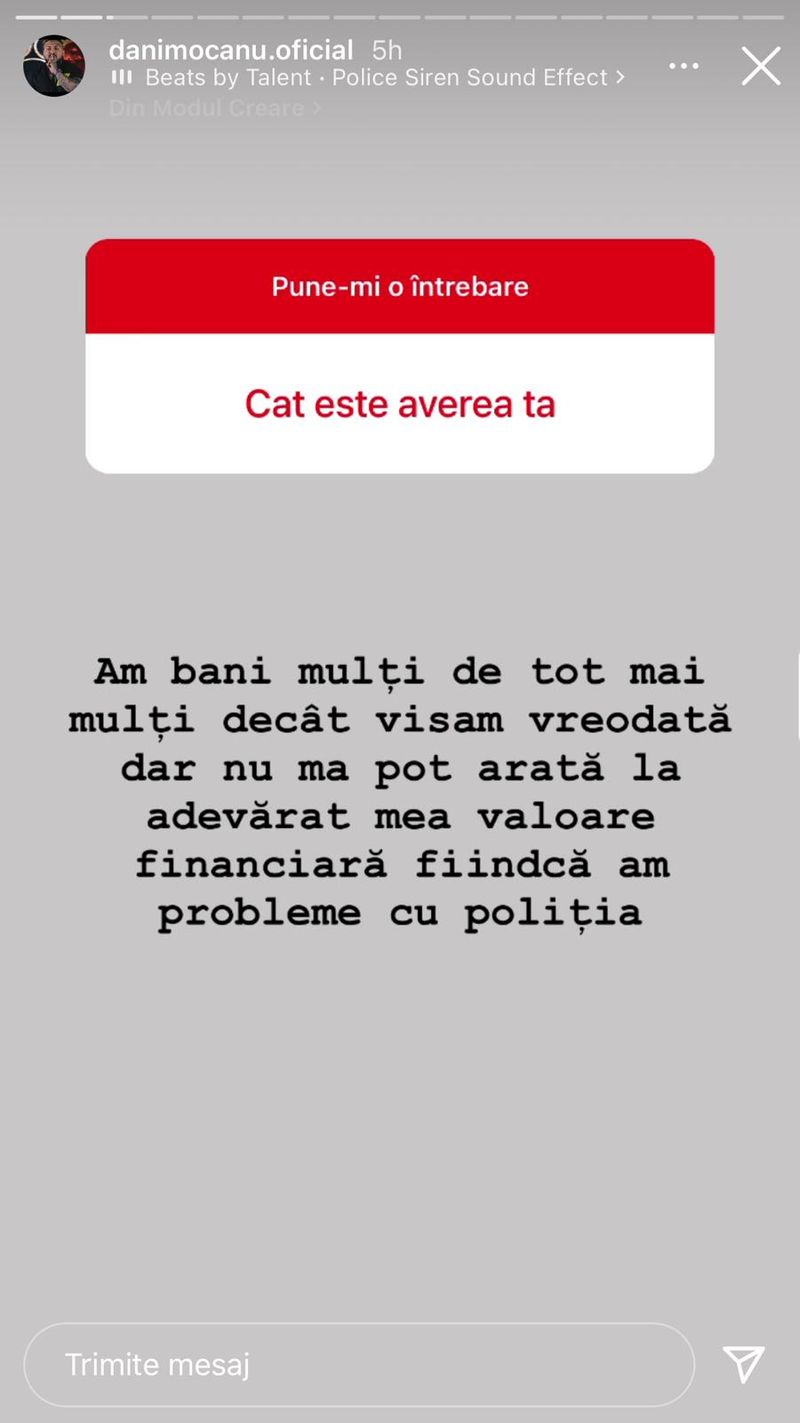 Răspunsul lui Dani Mocanu