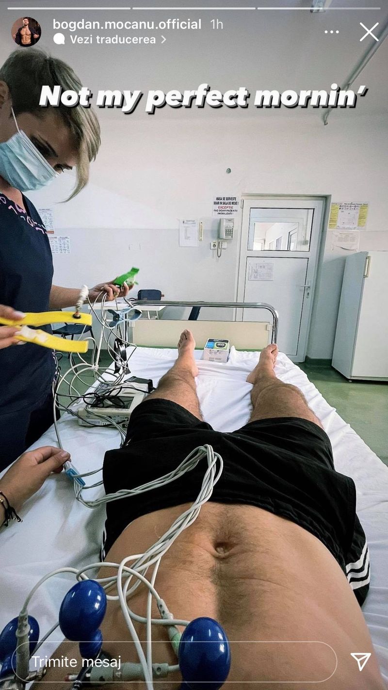 Bogdan Mocanu, pe patul de spital