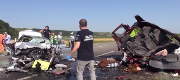 Imagini de la accidentul din județul Bacău 