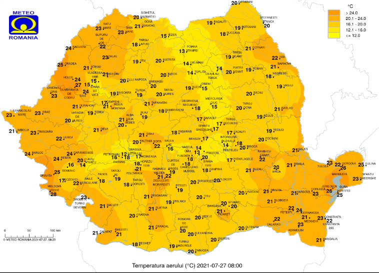 Prognoza METEO 27 iulie 2021
