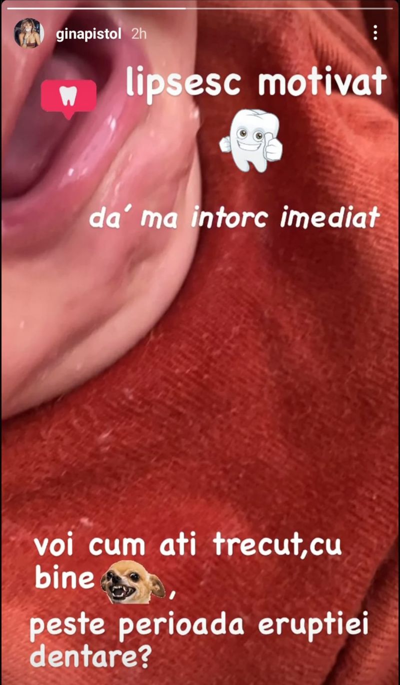 Josephine este foarte agitată, din cauza unei erupții dentare