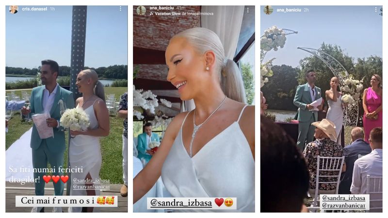 Sandra Izbașa și Răzvan Bănică s-au căsătorit după un an de relație