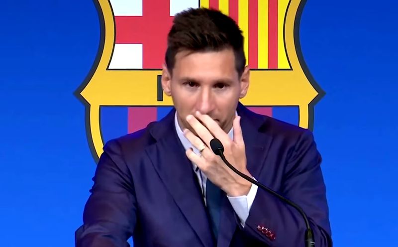 Leo Messi în lacrimi