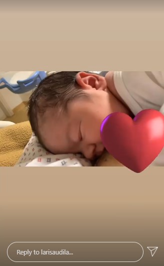 Prima imagine cu Milan, fiul Larisei Udilă 