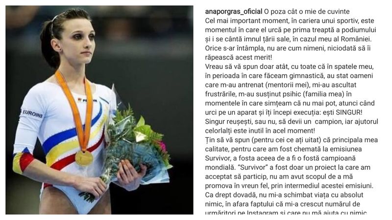 Ana Porgras a postat un mesaj dur pentru Zanni pe Instagram