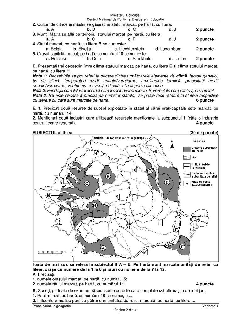 Subiecte BACALAUREAT 2021, sesiunea de toamna - Proba la alegere, profil uman