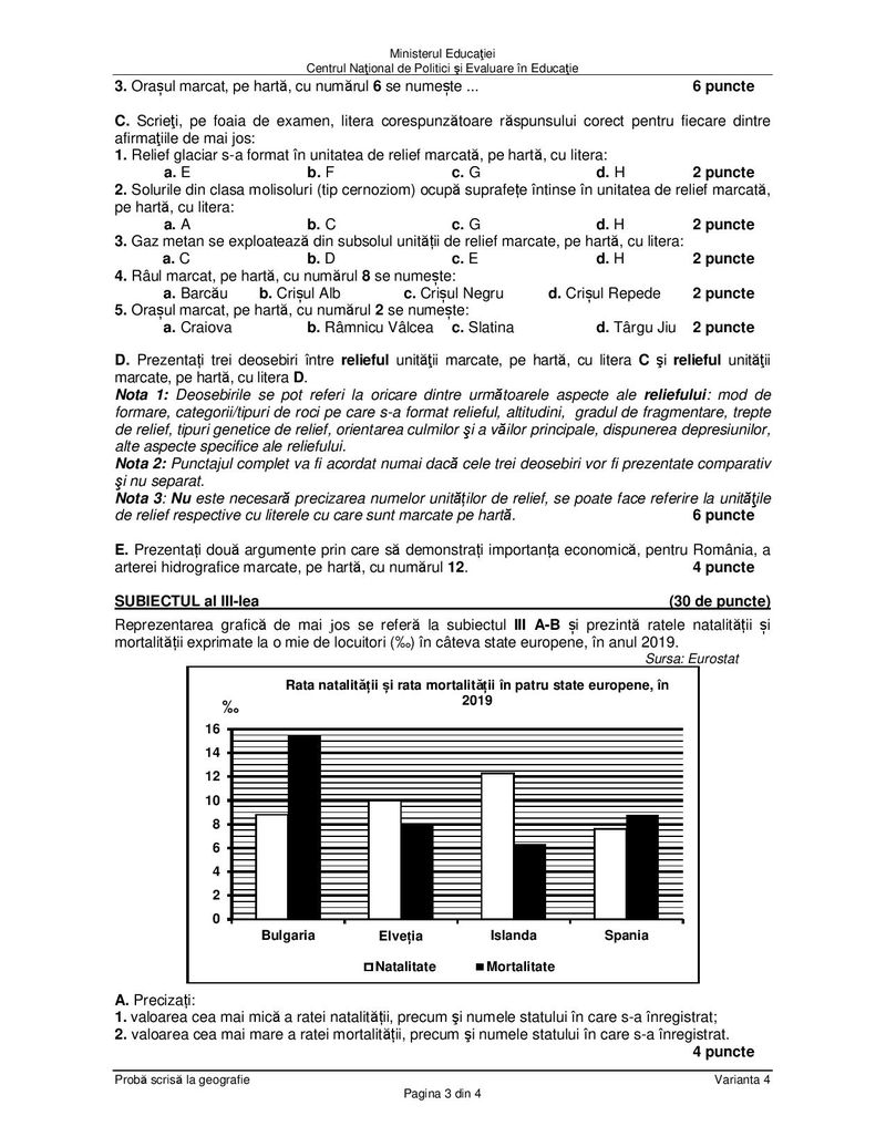 Subiecte BACALAUREAT 2021, sesiunea de toamna - Proba la alegere, profil uman