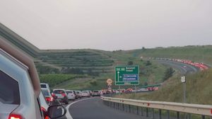 Trafic îngreunat pe A2