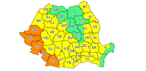 Val de caniculă luni și marți
