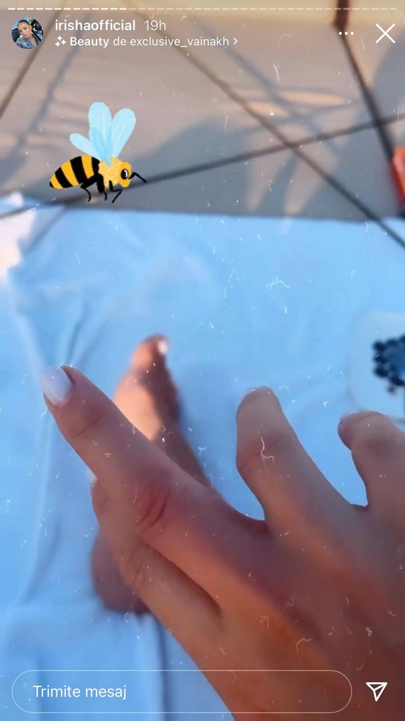 Irisha, mușcata de o albină