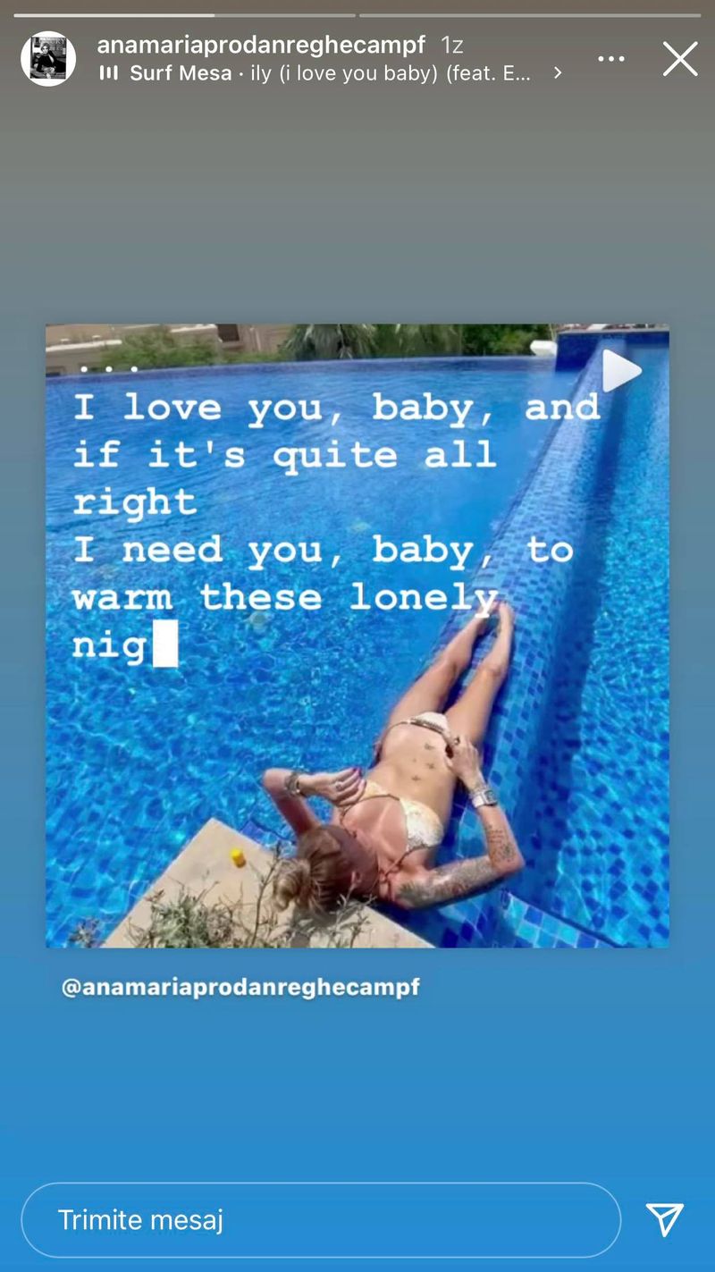 Postarea făcută de Anamaria Prodan