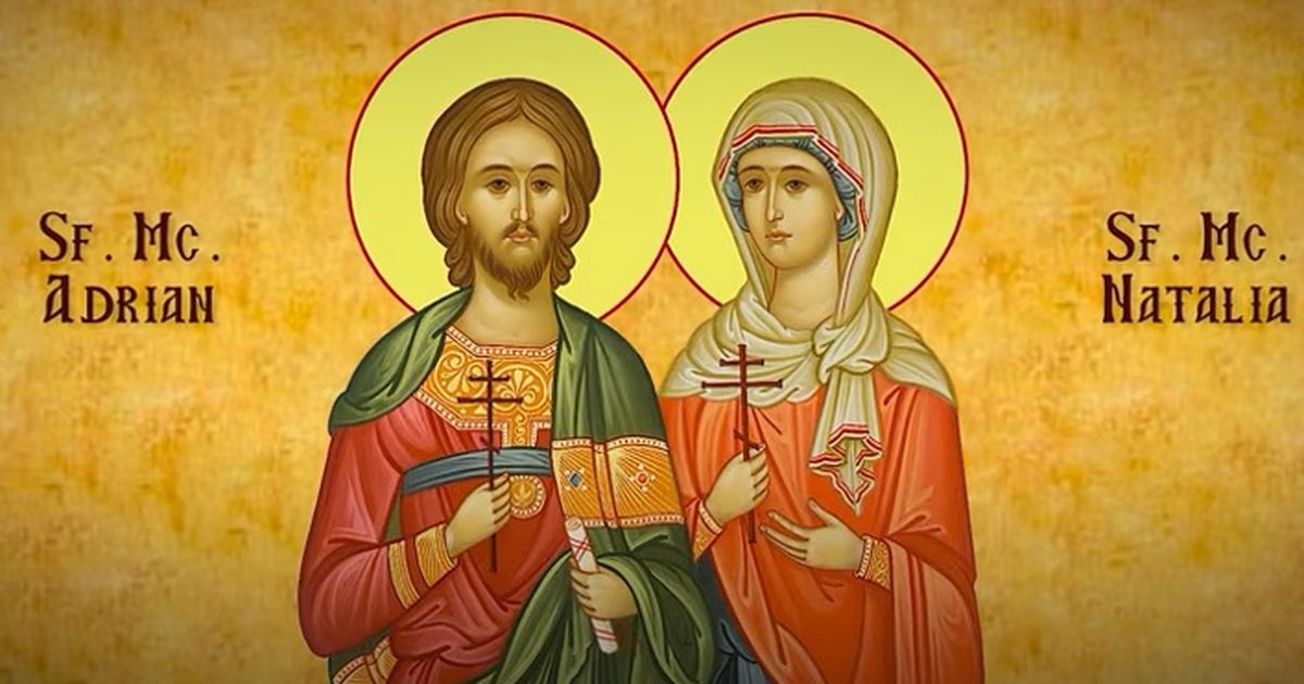 Calendar ortodox joi, 26 august 2021. Sfinții Adrian și Natalia. Mulți