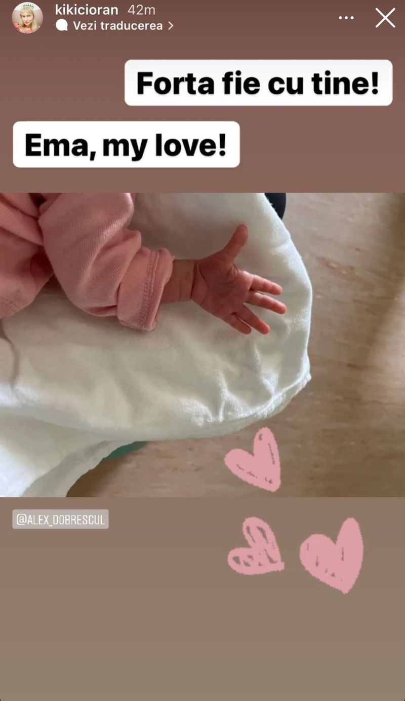 Prima poză cu Ema, fiica Cristinei Cioran 