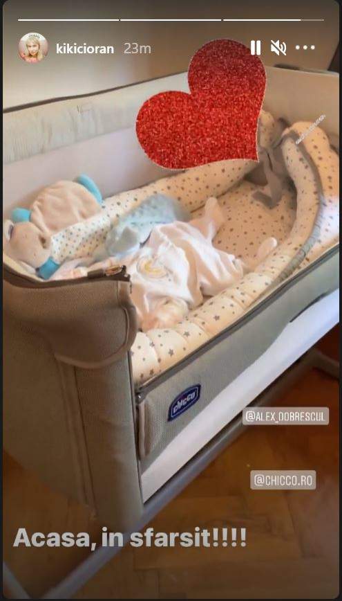 Cristina Cioran și-a adus fetița acasă