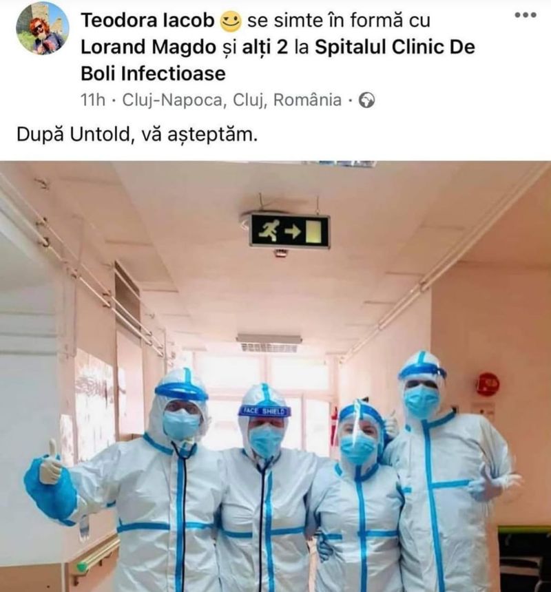 Medicul clujean Teodora Iacob a postat un mesaj uluitor pe contul personal de Facebook