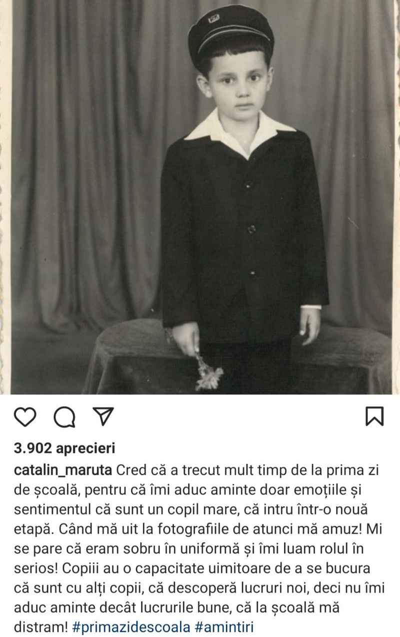 Măruță a postat o fotografie cu el din copilărie