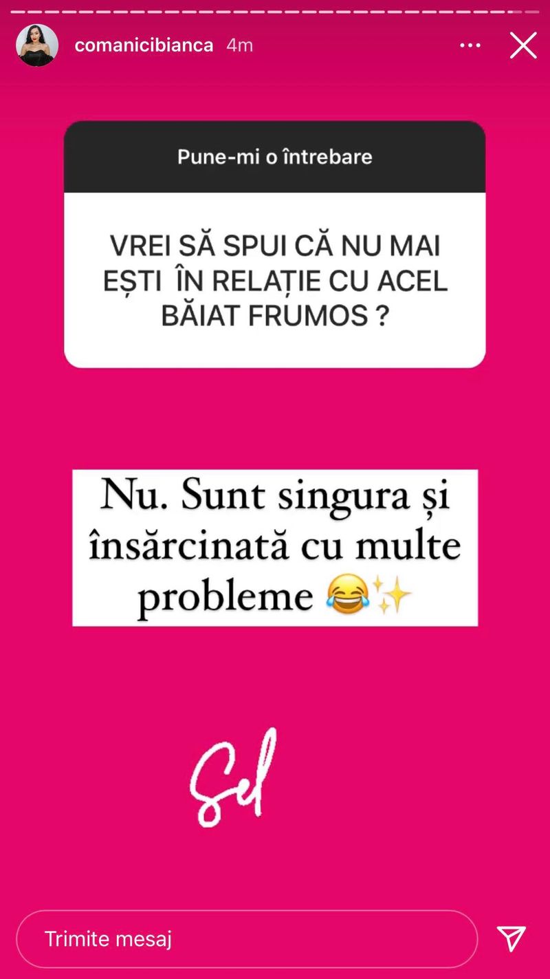 Postarea făcută de Bianca Comănici