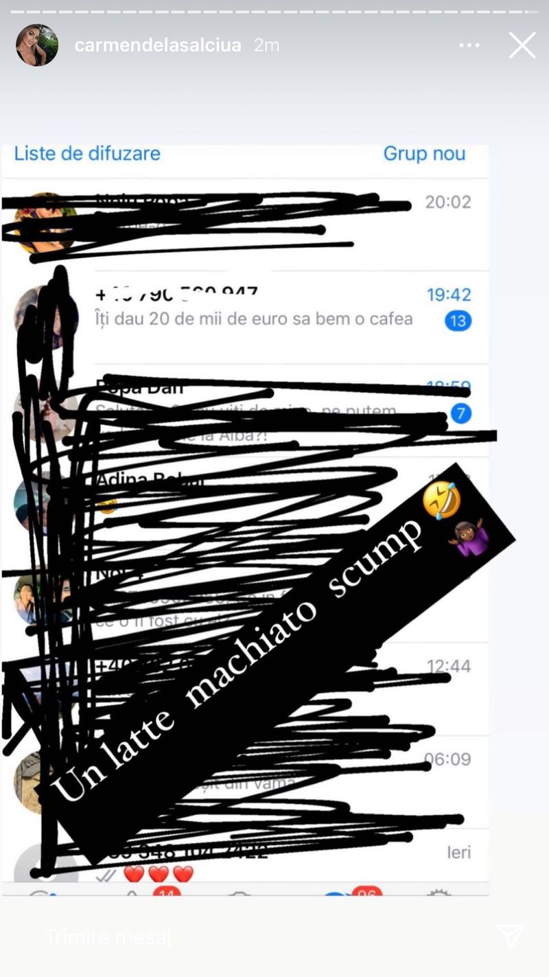 Mesajul primit de Carmen de la Sălciua