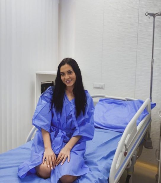 Bianca Comănici, în ziua intervenției Bianca Comănici s-a operat la sâni