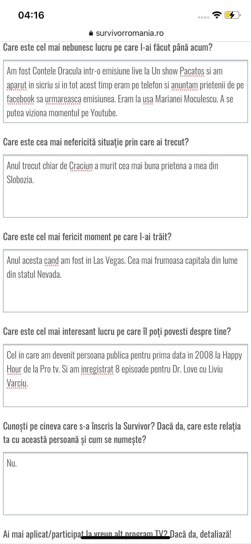 Cristi Marin Survivor