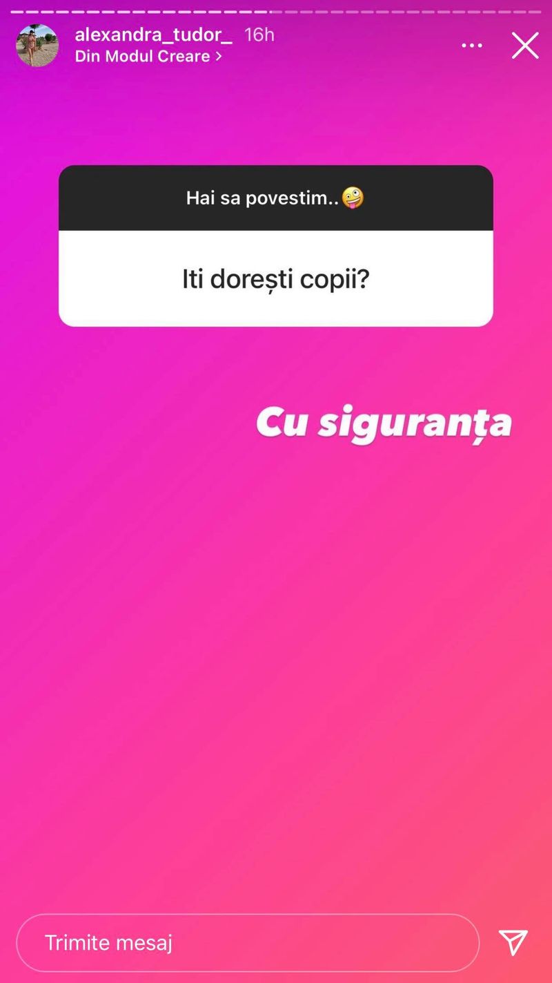 Postarea făcută de Alexandra
