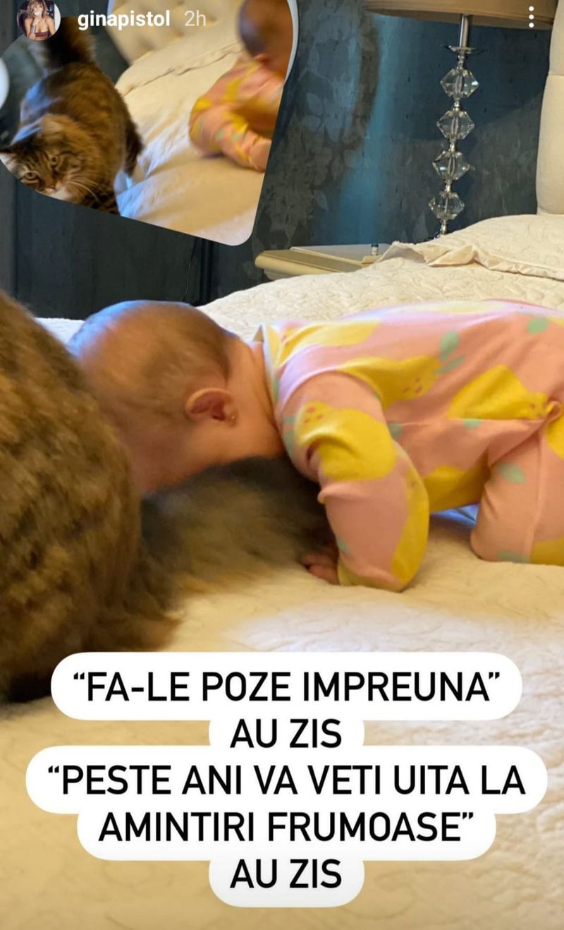 Gina Pistol i-a surprins pe fani cu o nouă fotografie în care este fetița ei