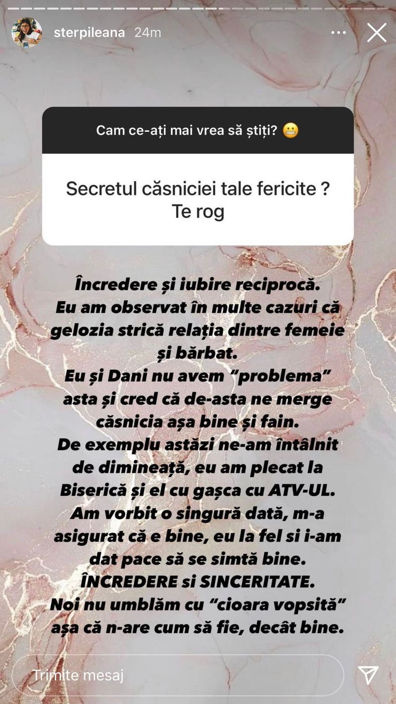 Postarea făcută de Ileana Sterp