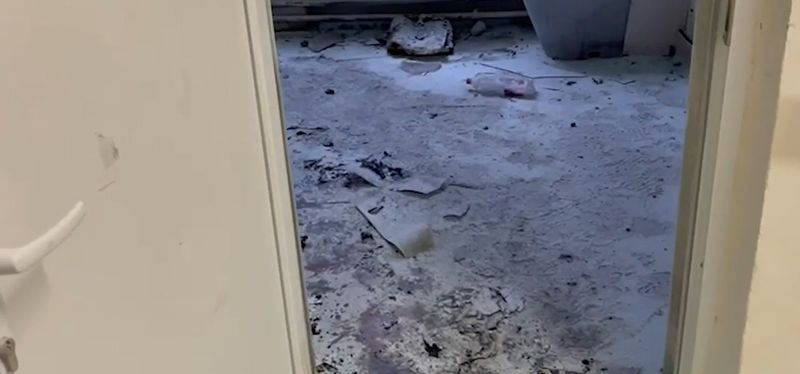 Imagini după incendiul de la Spitalul din Gătaia 