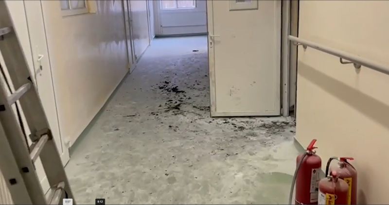 Imagini după incendiul de la Spitalul din Gătaia 