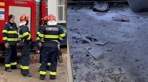 Imagini după incendiul de la Spitalul din Gătaia 