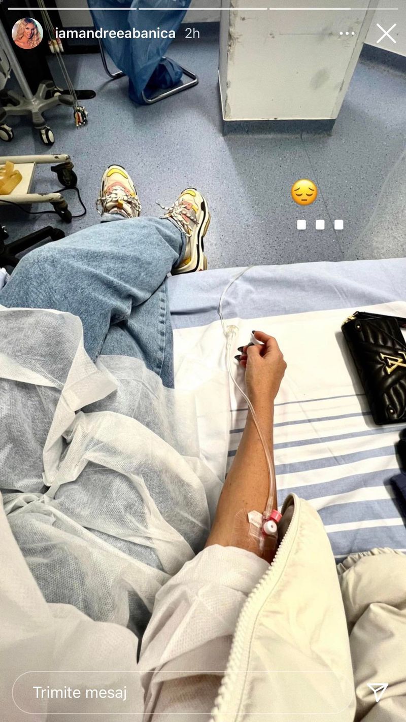 Andreea Banica, la spital