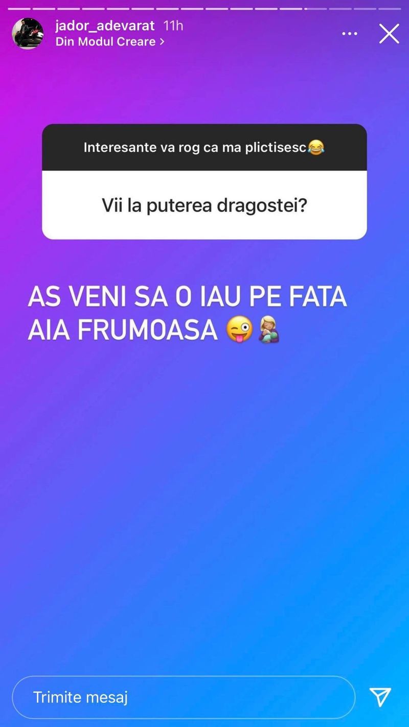 Postarea făcută de Jador