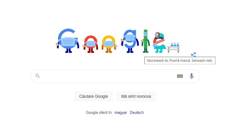 Google a creat un Doodle special pentru vaccinare anti-COVID: &quot;Vaccinează-te. Poartă mască. Salvează vieți.&quot;