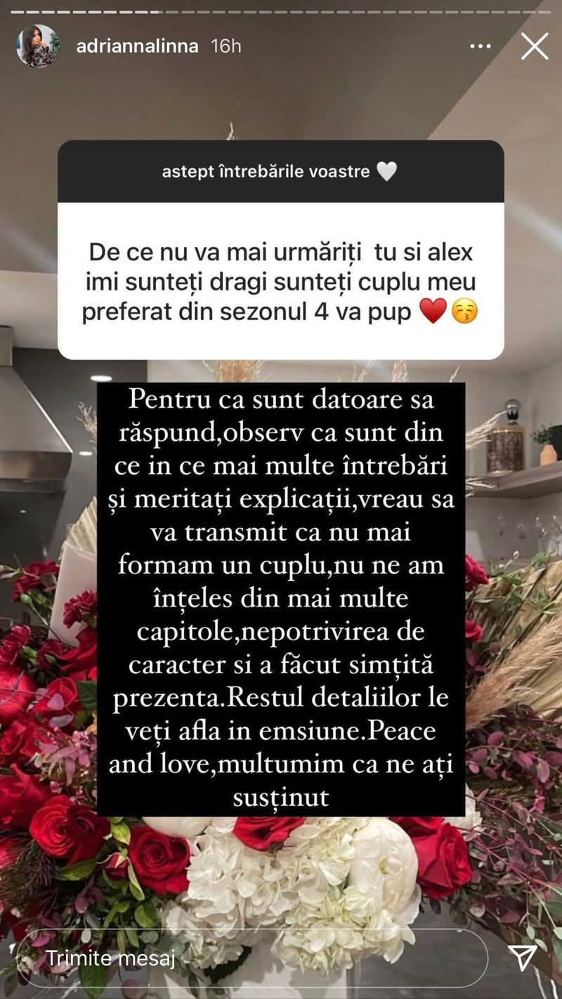 Postarea făcută de Adriana de la Puterea Dragostei