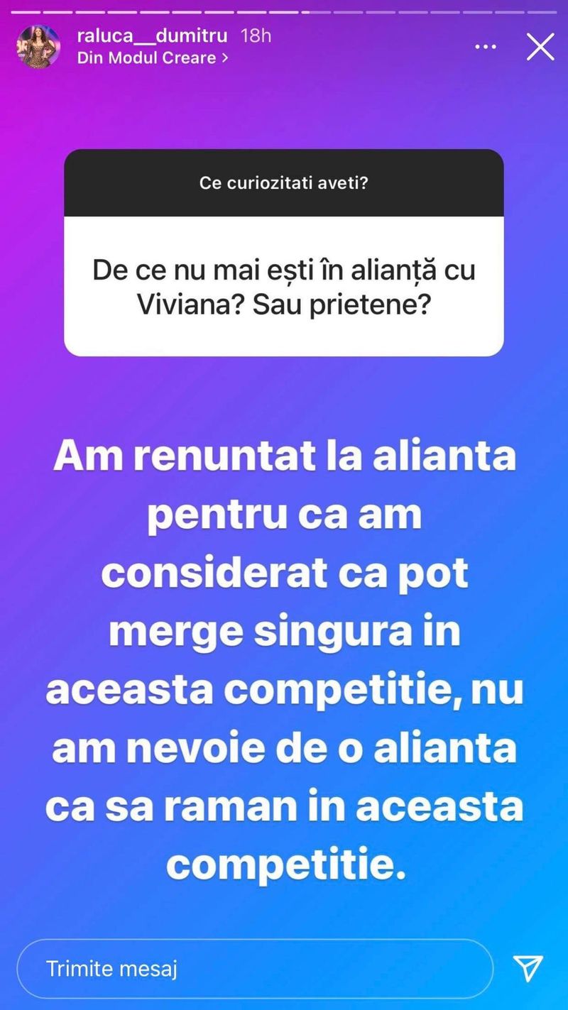 Raluca Dumitru, despre Viviana Sposub