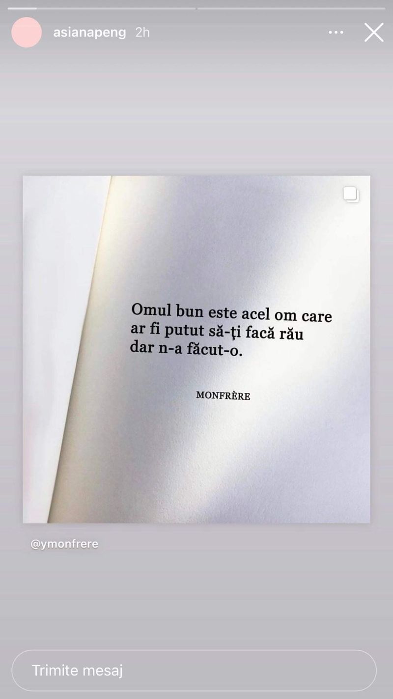 Postarea făcută de Asiana Peng