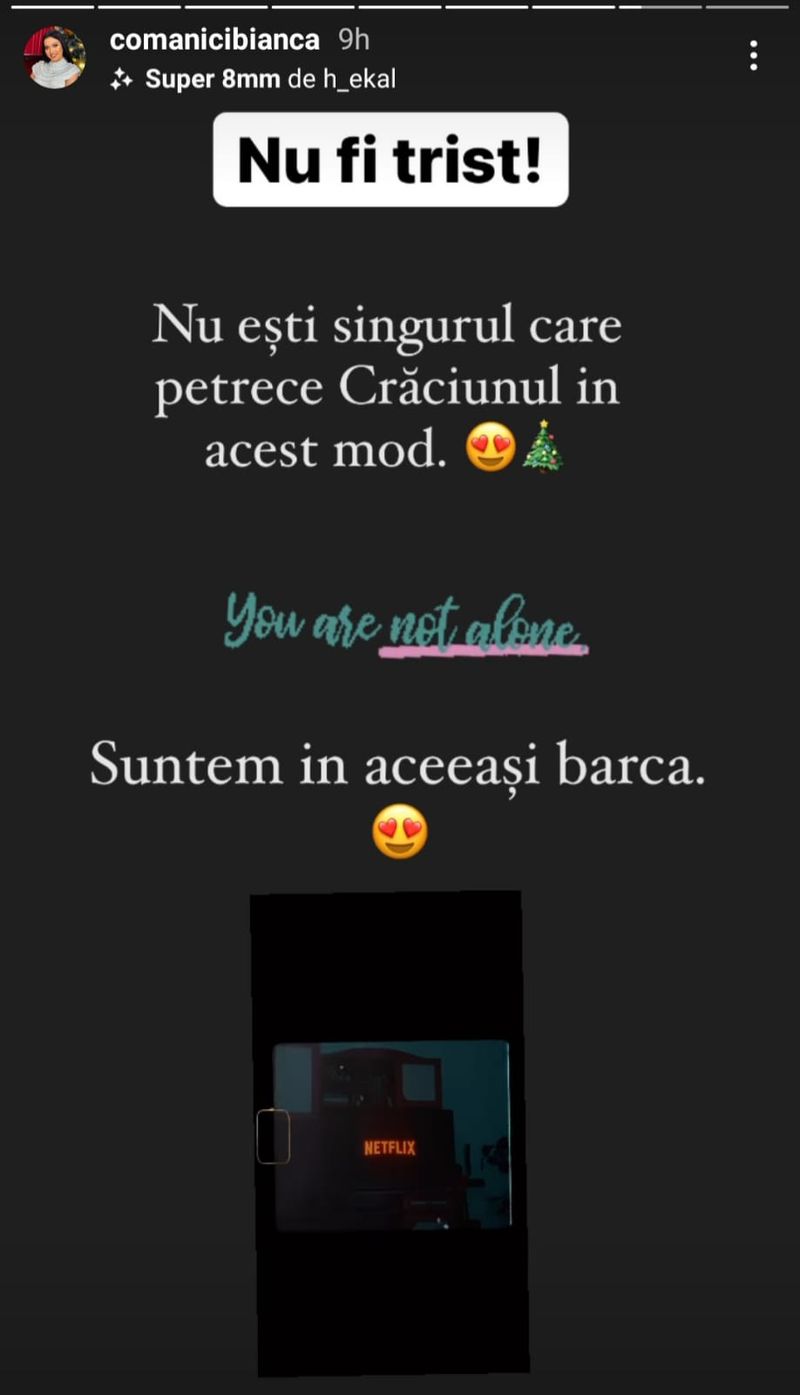 Bianca Comănici, singură &icirc;n prag de sărbători