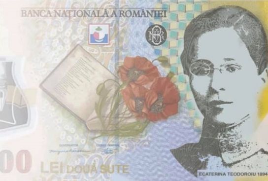 Bancnota de 20 de lei, cu chipul Ecaterinei Teodoriu, a fost pusă &icirc;n circulație pe 1 decembrie