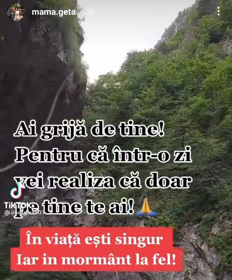 Mama Geta, într-o cumpănă a vieții?