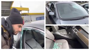 Mașina lui Iancu Sterp, vandalizată într-o benzinărie
