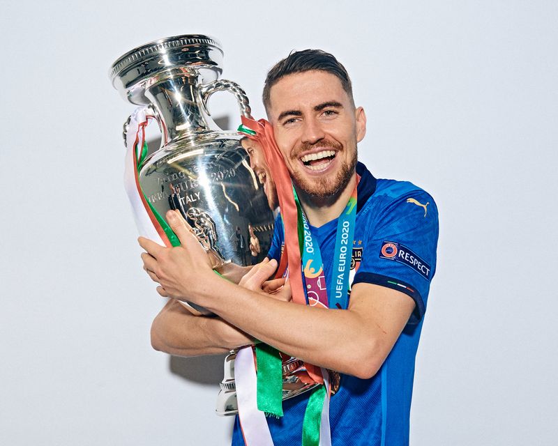 Jorginho cu trofeul european Roberto Mancini a văzut cine va fi eroul Italiei din finală