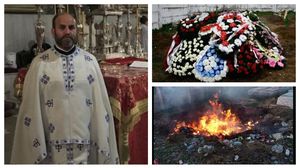 Un preot din Slimnic, Sibiu, vrea ca enoriașii să renunțe la coroanele de pe morminte