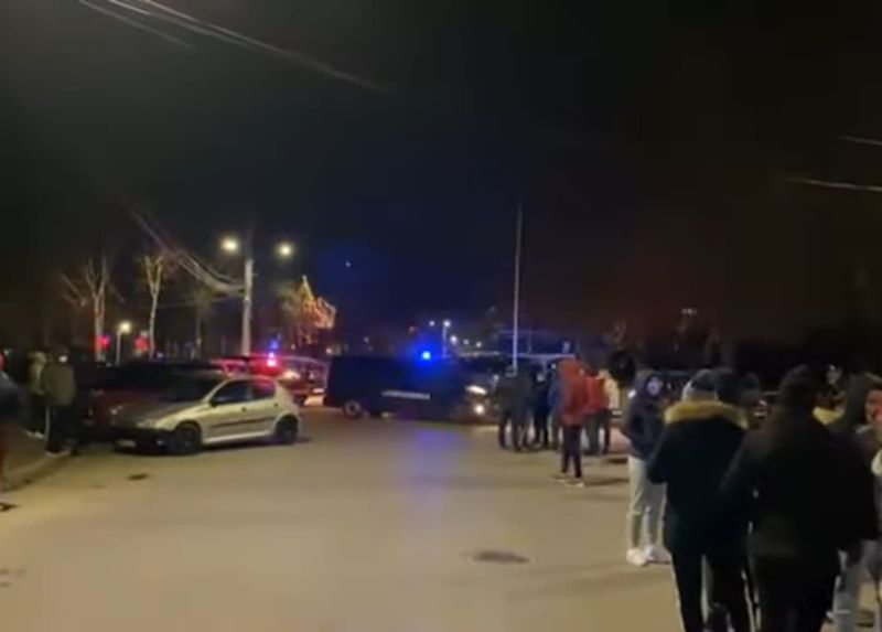 Agresorul a fost reținut de polițiști