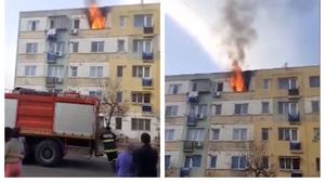 Incendiu de proporții într-un bloc din Tecuci