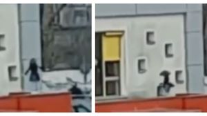 O copilă, filmată pe acoperișul grădiniței în timp ce făcea piruete, în Cluj
