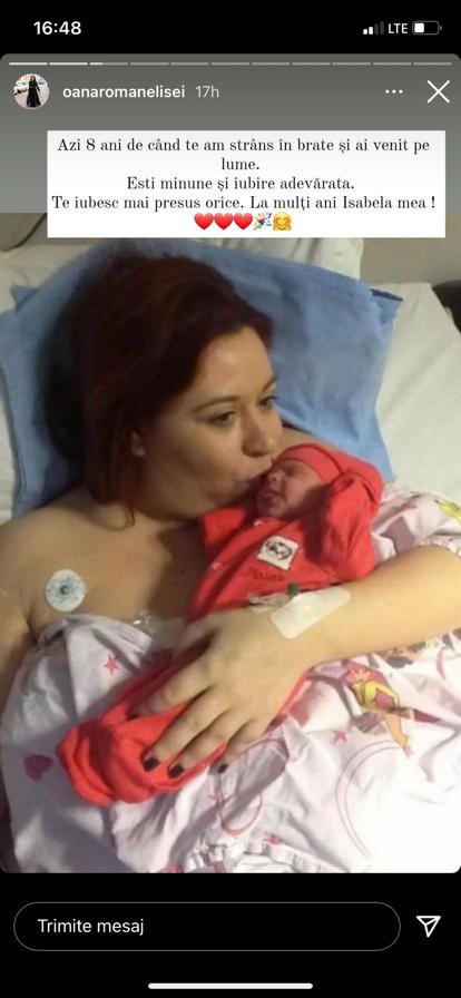 Oana Roman are motive de bucurie astăzi! Vedeta sărbătorește ziua de naștere a fiicei sale, Isabela: „Te iubesc mai presus de orice”