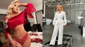 Loredana Groza, o altă apariție controversată! Vântul i-a suflat artistei toate hainele de pe ea